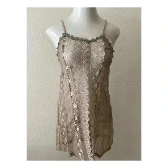 🆕Caramel Silk-Blend Geometric Sheath Dress L🆕 - Picture 2 of 3